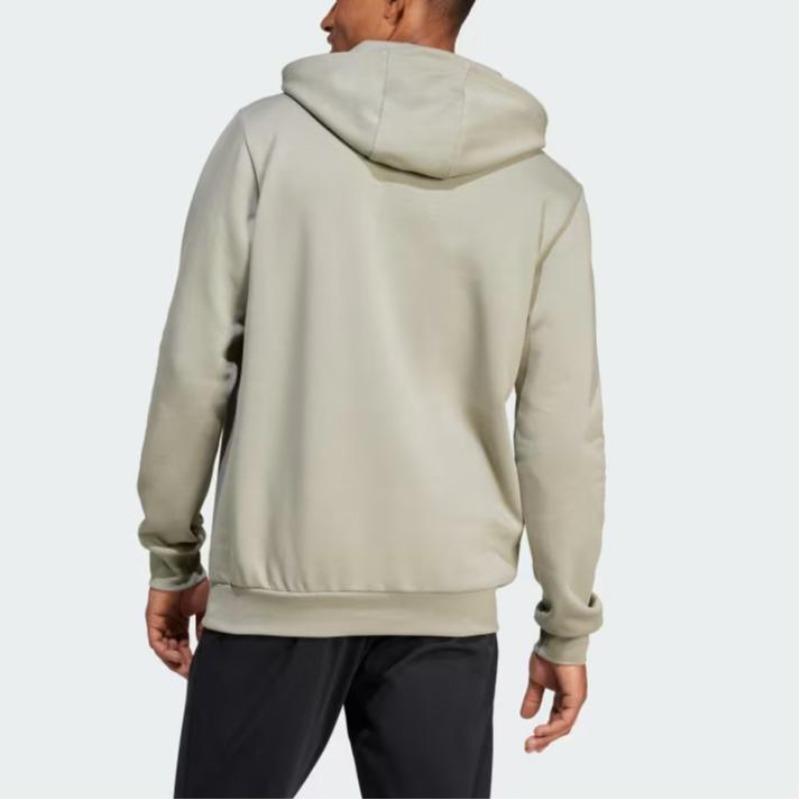 Adidas Camo Graphic Hoodie Silver Pebble Men Streetwear IY0740