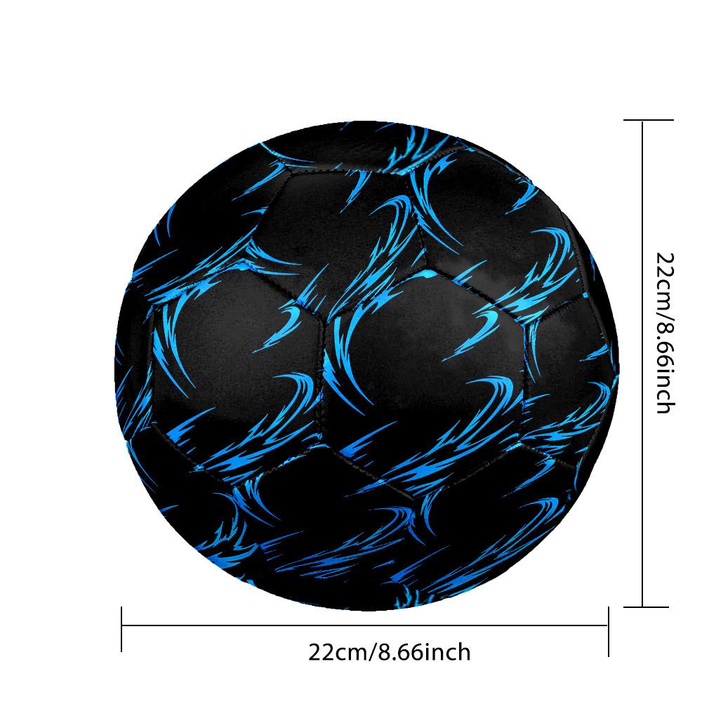 1pc Blue Swirls Abstract Size 5 Soccer Ball Professional Match Training Football Indoor &Outdoor Sports Ball Lightweight Durable C6530