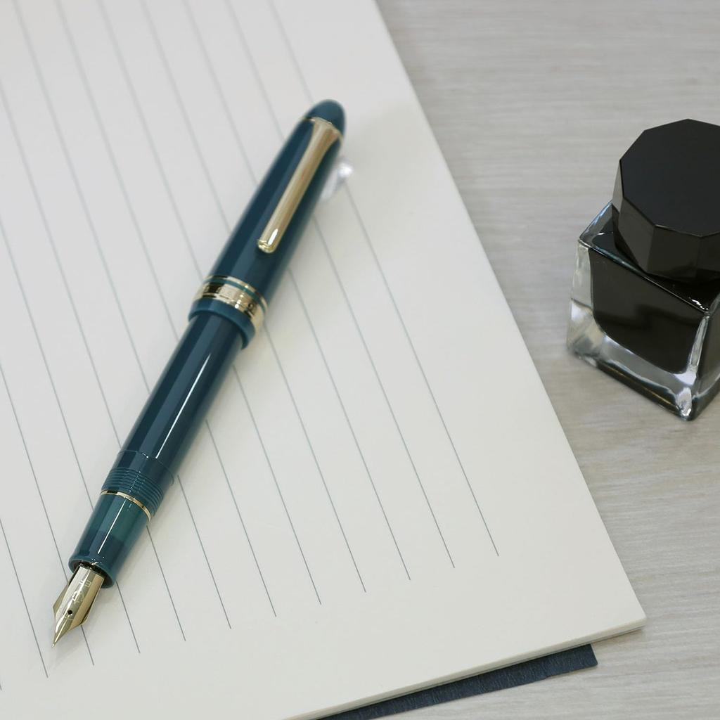Sailor Profit Casual L Basis Gold Trim Fountain Clear Made In Medium Fine Pen, Green, Japan, Tip, 11-0822-360
