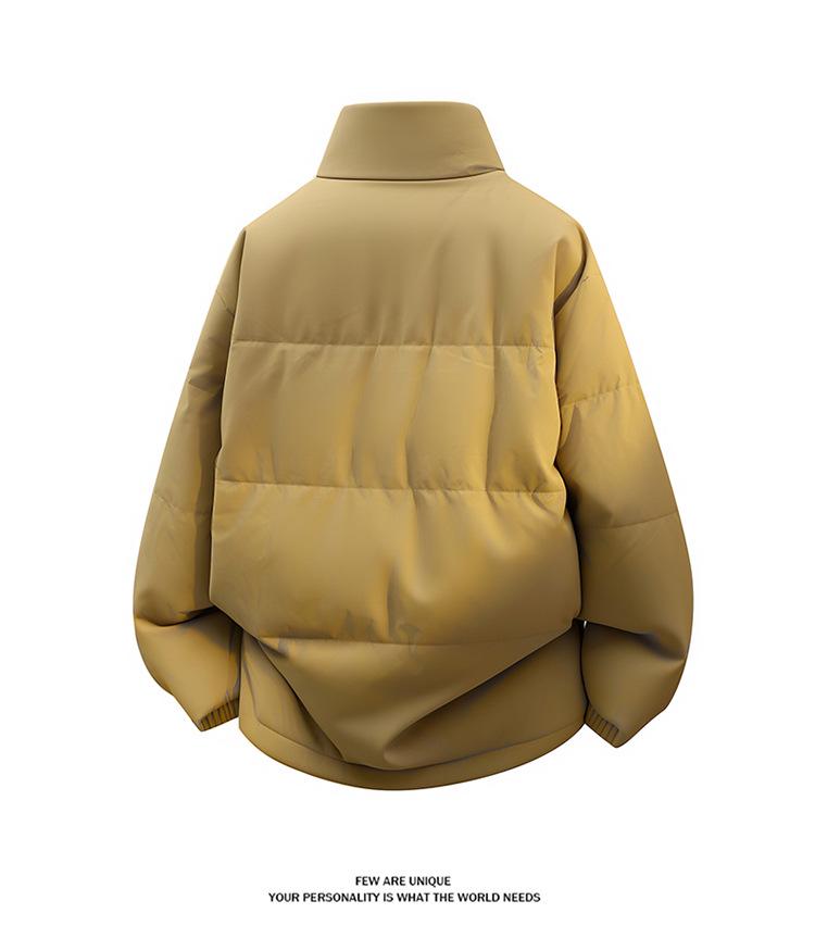 Vintervarmtjock bomullsjacka för män med raglanärmar och upprätt krage