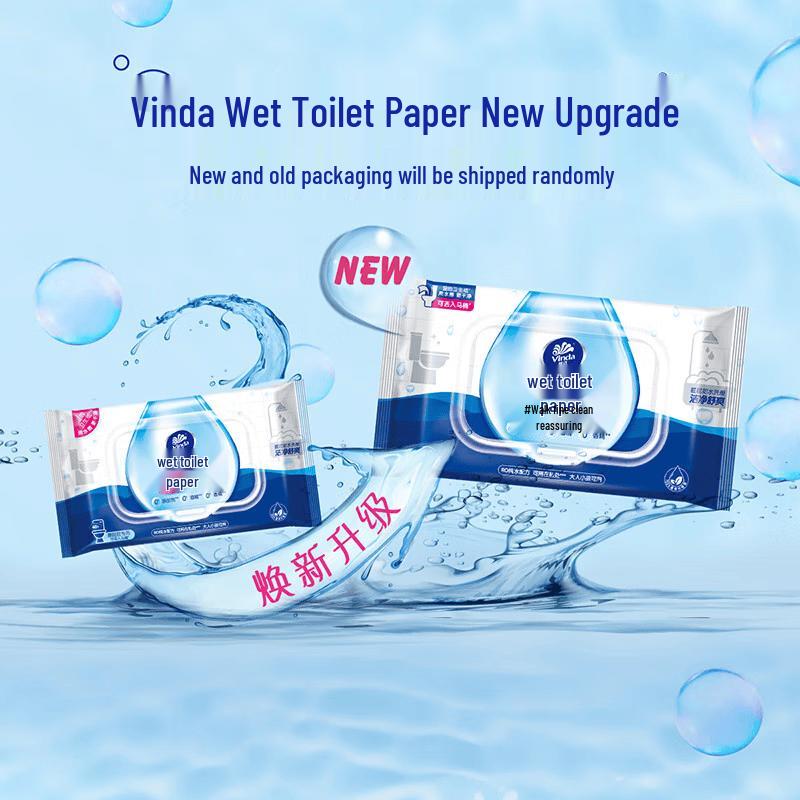 Vinda Unscented Antibacterial Flushable Wet Wipes