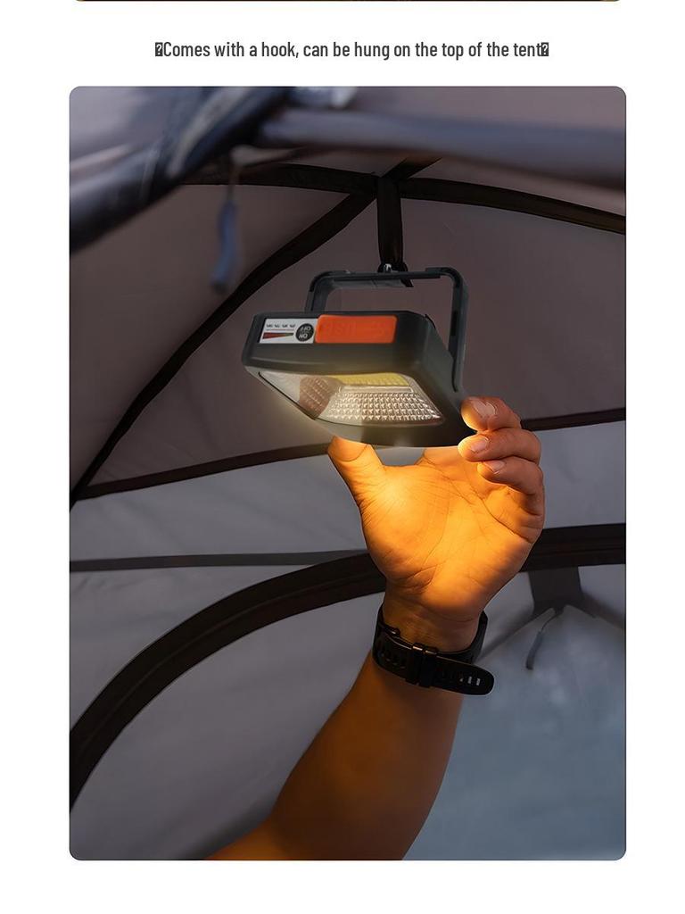 Mini USB Rechargeable LED Solar Floodlight for Outdoor/Indoor Camping & Emergency Lighting