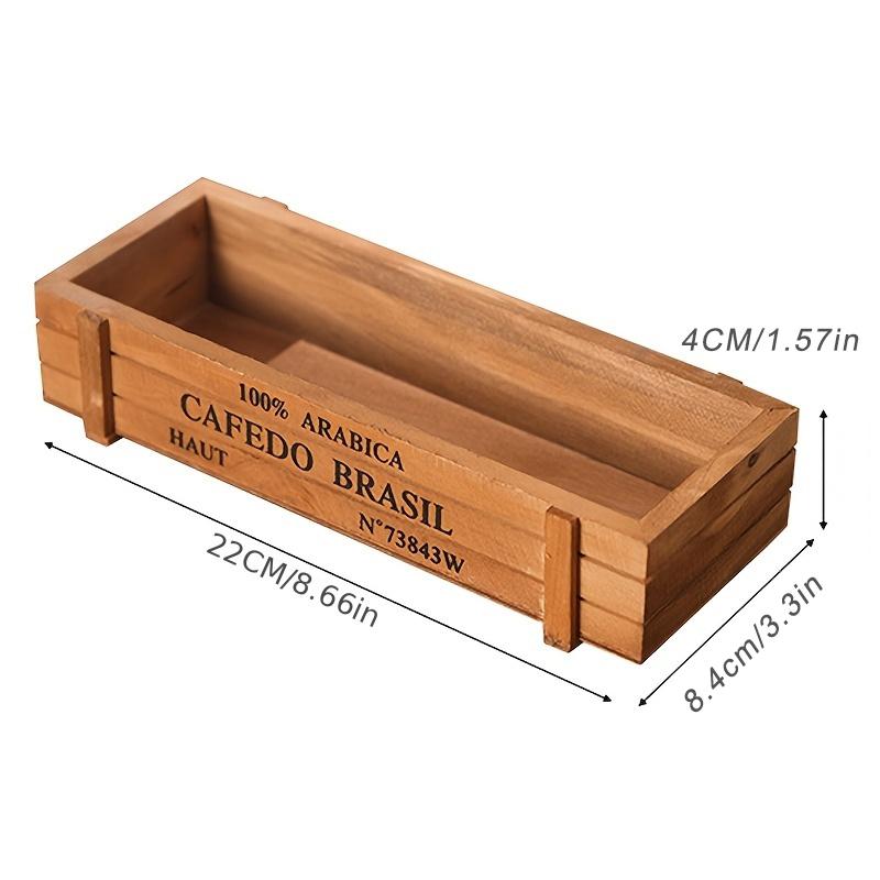 Retro Garden Plant Pot Vintage Wooden Storage Box for Sundries Stationery Pen Box Succulents Flower Pots Balcony Home Decoration