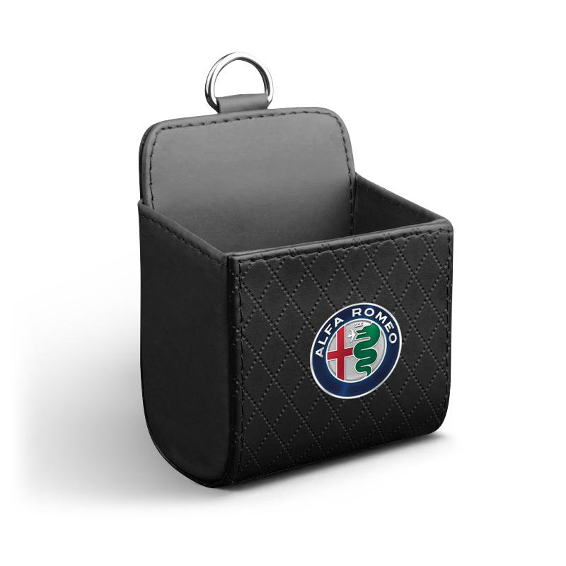 Car Interior Storage Bag Air Outlet Debris Bag Hanging Organizer Box for Alfa Romeo Giulia Giulietta MiTo Stelvio Tonale 4C 8C Disco Volante Gloria