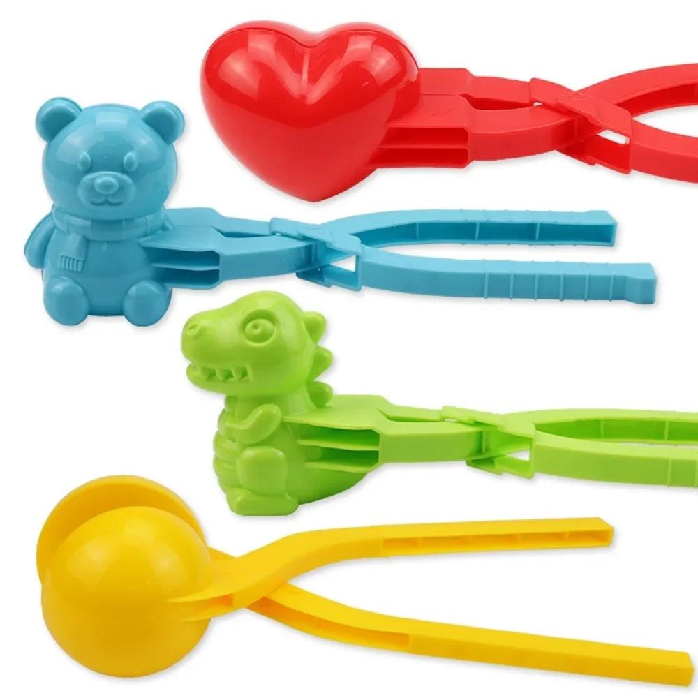 4Pcs Snowball Maker Clip Toys Funny Snow Ball Shapes Maker For Kids Winter Outdoor Snowball Fight Games Children Snow Ball Clip
