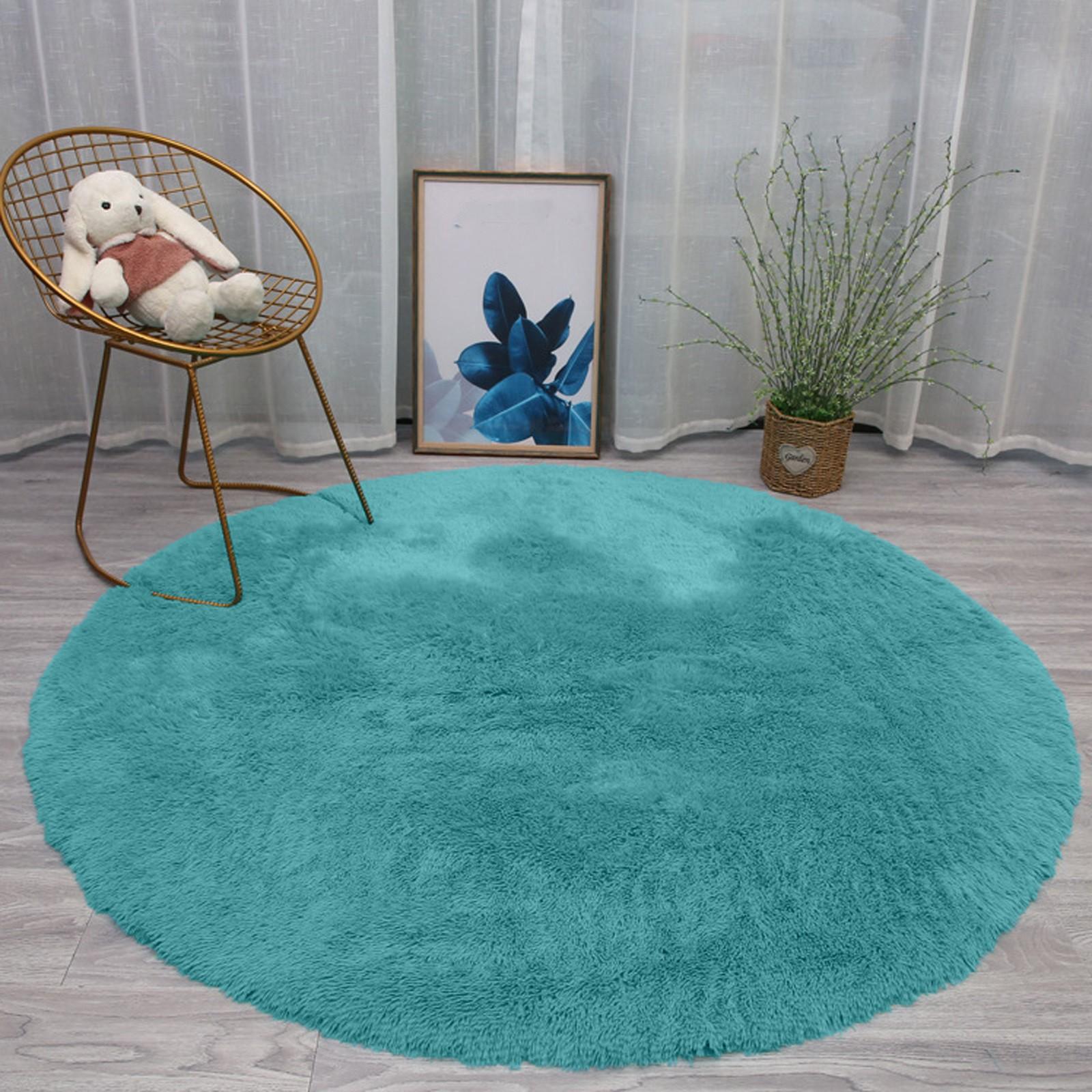 

Шерстяные коврики с имитацией овчины, искусственные нескользящие коврики для спальни, мохнатые коврики one size синий