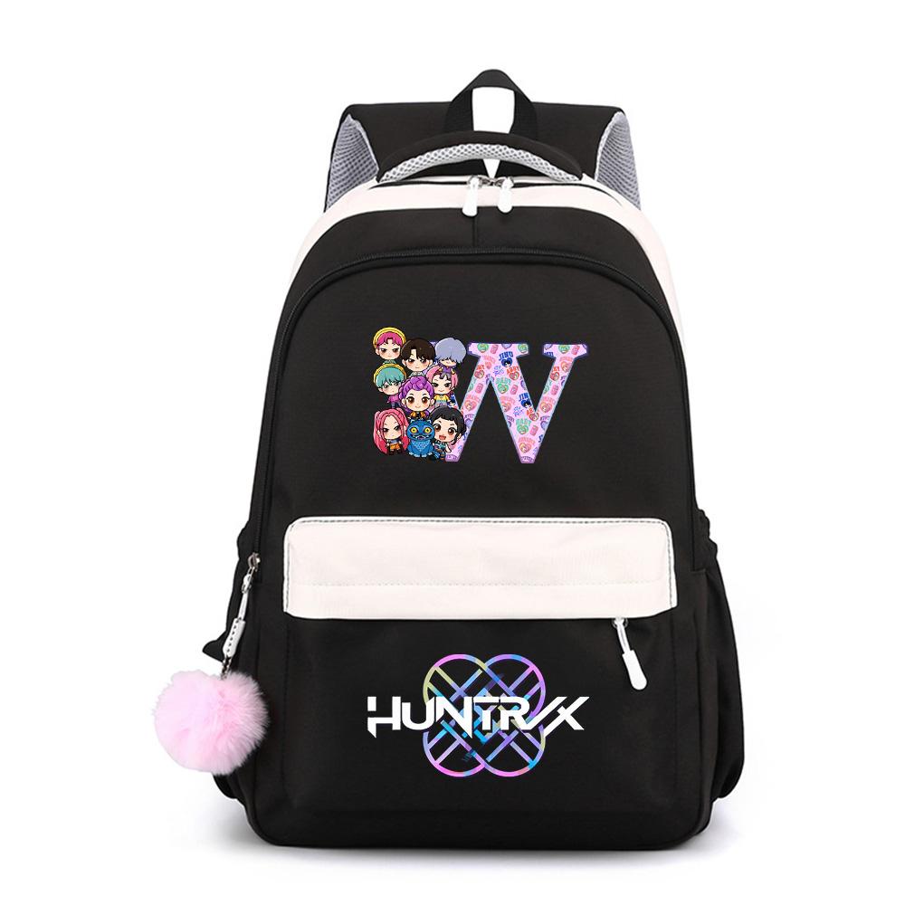 26 English Letter K-Pop Printed Large Capacity Waterproof Backpack for Teenger Student Girl Boy Schoolbag Bookbag Kid Gift Women Travel Bag Mochila