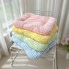 Macaron Plaid Dog Cushion Warm Pet Sleeping Bed Breathable Cat Mat  Winter