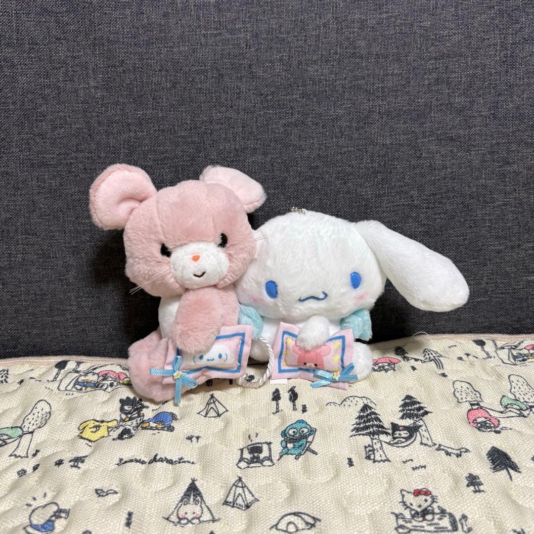 Yoshinori Sanrio Retro Plush Collection Mascot Cinnamoroll x Q Pippi