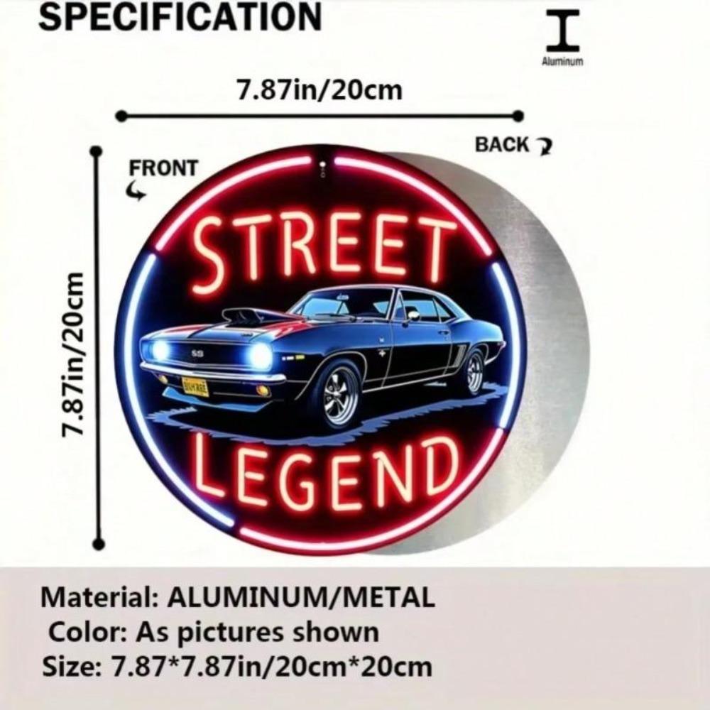 Iron Wall Art Vintage Muscle Car Decor Metal Tin Sign Ready to Hang Cafe Bar Man Cave
