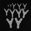 10Pcs Durable 2.4-15.8mm Y-Type Tee Connector Plastic PP PE 3 Way Connector Soft Hose Fittings for Aquarium Fish Tank Fittings