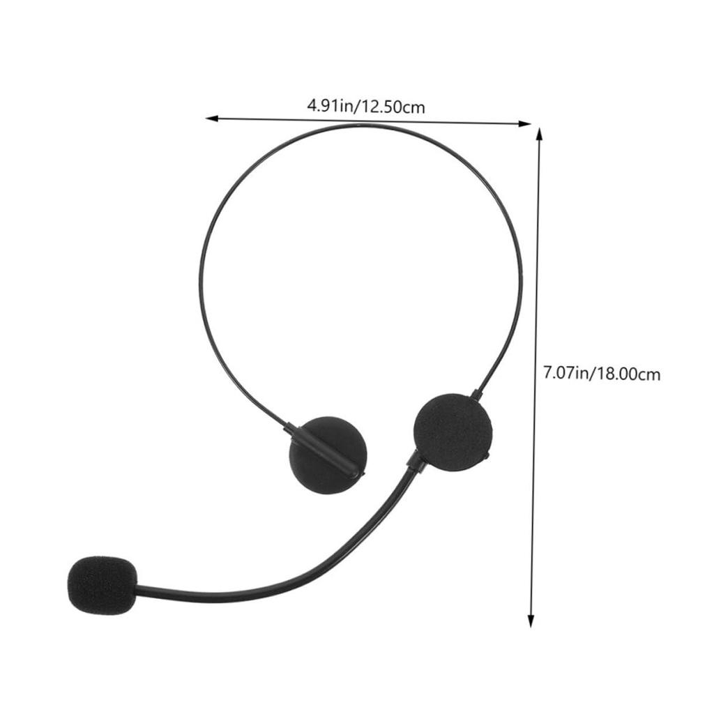 EXCEART 3-Piece Toy Microphone Headset, Kids Stage Prop, Cosplay Accessories, Costume Headphones for Costume Parties and Halloween, 7.1 X 4.9 Inches