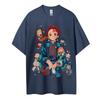 Hot Sale Demon Slayer Japanese Hot-blooded Anime Classic Loose Casual Oversized Short-sleeved Comfortable Soft Cotton Summer New Tee Oversized Top
