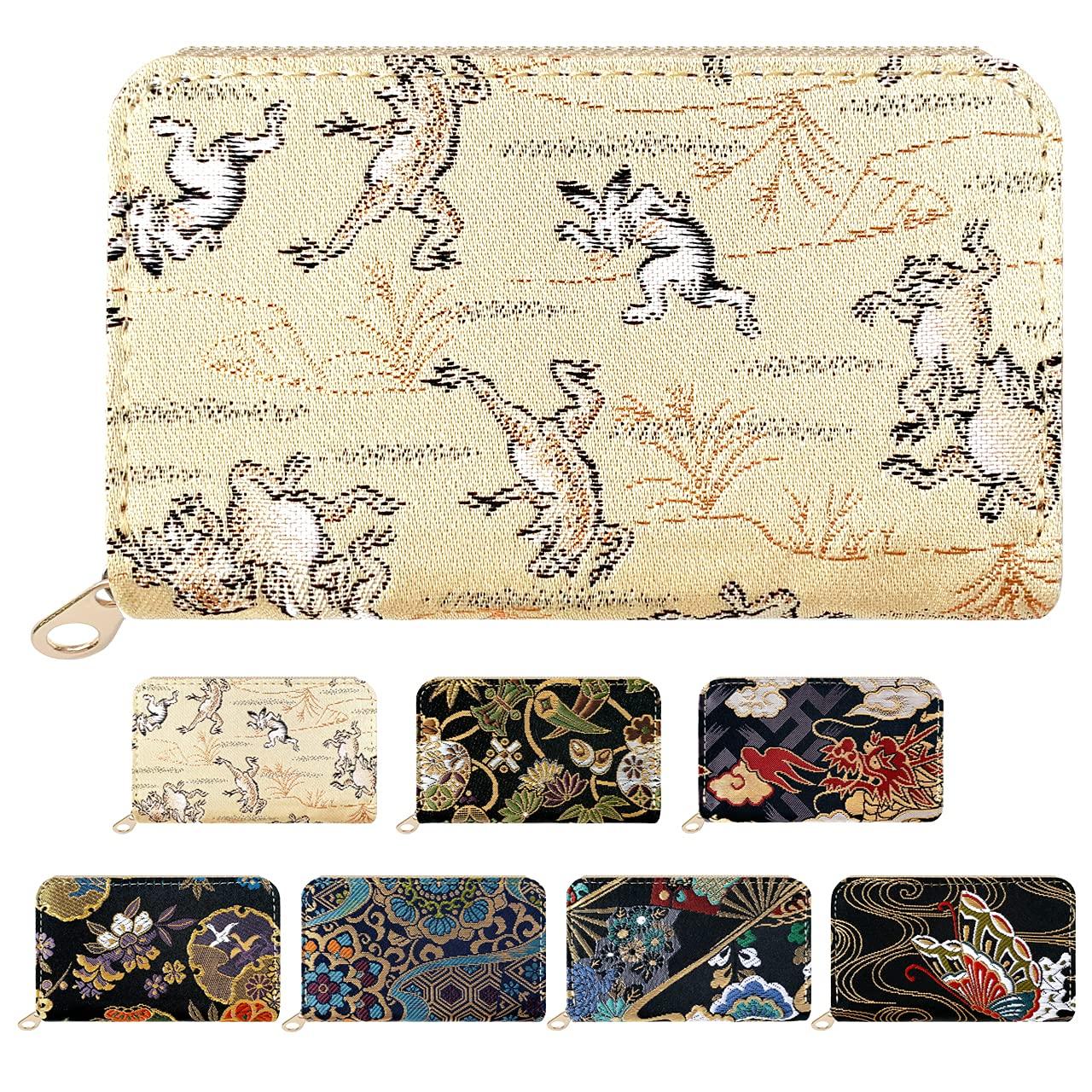 

Tsukikage coin round coin coin for [leo&aoi] Nishijin-ori case, zipper, purse, case, women, kimono, gorgeous, elegant, high-class case, Choju-giga