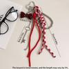 1 Piece Handmade Love Bow Weaving Rope Keychain Creative Simple Diy Rope Pendant Y2K Tassels Trendy Accessory Gifts