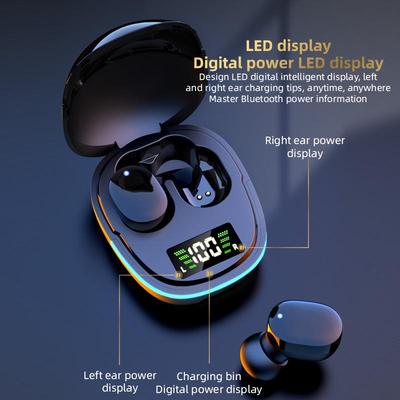 G9S Wireless Gaming Bluetooth Earbuds with Digital Display, Low Power, Low Latency, and Colorful Breathing Light