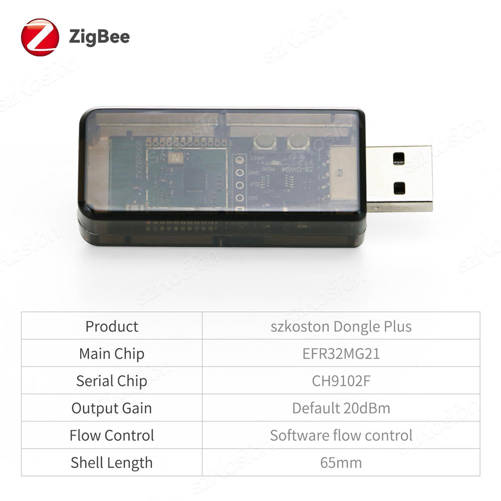 

USB-донгл Zigbee 3.0 Plus EFR32MG21 Универсальный хаб-шлюз с открытым исходным кодом Работает с Home Assistant openHAB Zigbee2MQTT ZHA NCP чёрный