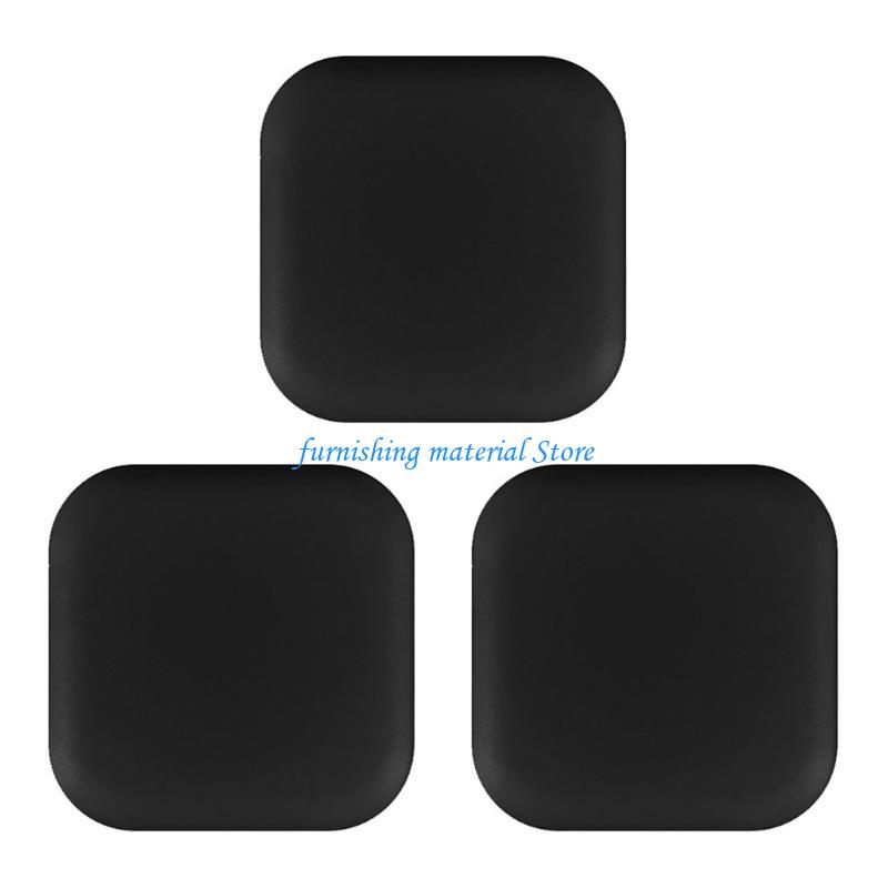 Y5GD 3 Pieces Silicone Door Handle Bumper Soft Wall Protectors Shield Adhesive Door Knob Pads Black/Gray/White