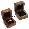 Boîte d'anneau de fiançailles unique pour demande en mariage Taille de poche fine Boîte à anneau en bois type briquet pour hommes femmes