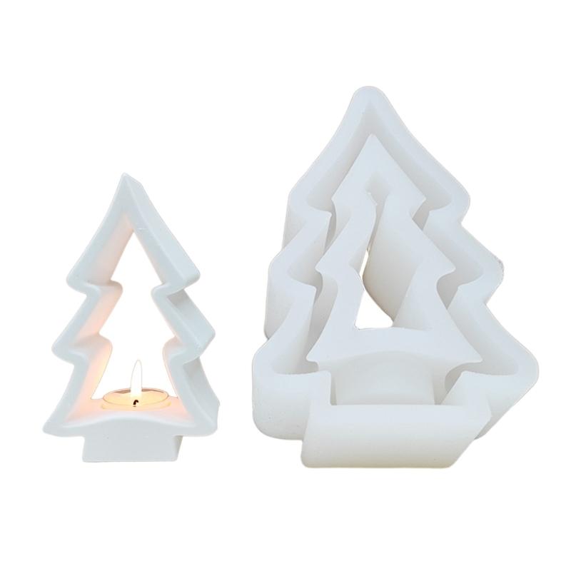 Christmas Tree Candle Holder Silicone Molds Epoxy Resin Molds Soap Molds Candlestick Molds for Candle Holder Making