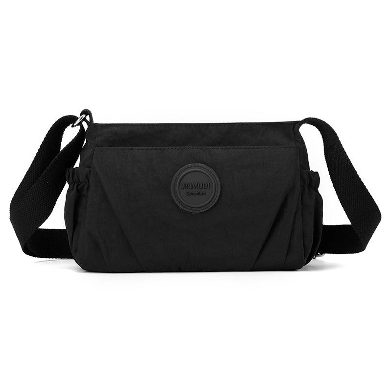 Pleated Multi-compartment Women's Bag Nylon Waterproof Lightweight Shoulder Bag