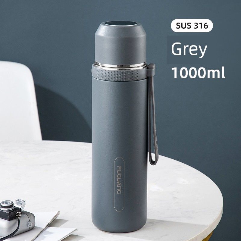 Fuguang Large Capacity Vacuum Cup Simple and High-End Pure Color Stainless Steel Male and Female Portable Large Capacity Tea Cup