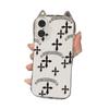 Hollow Cat Ears Transparent and Cute for Apple 16pro Mobile Phone Case for Apple Mobile Phone Protective Case Lanyard Protective Case Ins