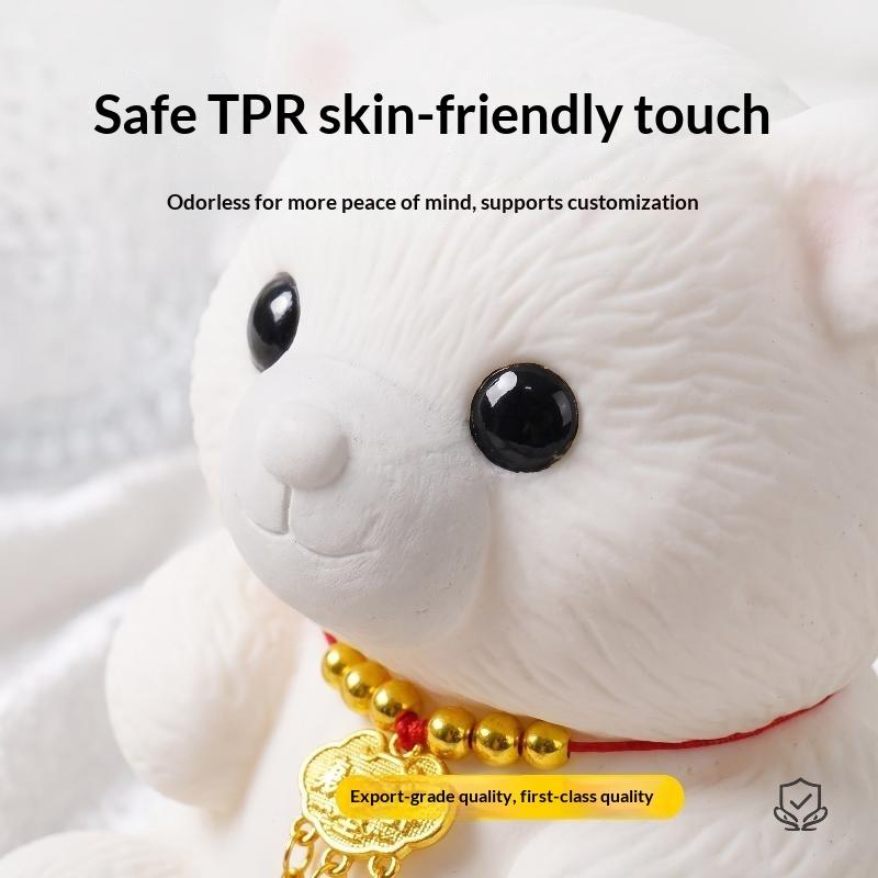 Squeeze Bear Fidget Toy BPA-free TPR High Elasticity Durable Stress Relief Toy for Kids Travel Daily Calming Gifts