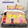 Hey Arnold Pattern Bedding Home Decoration Birthday Gift (1 * duvet cover + 2 * pillowcase, without core)