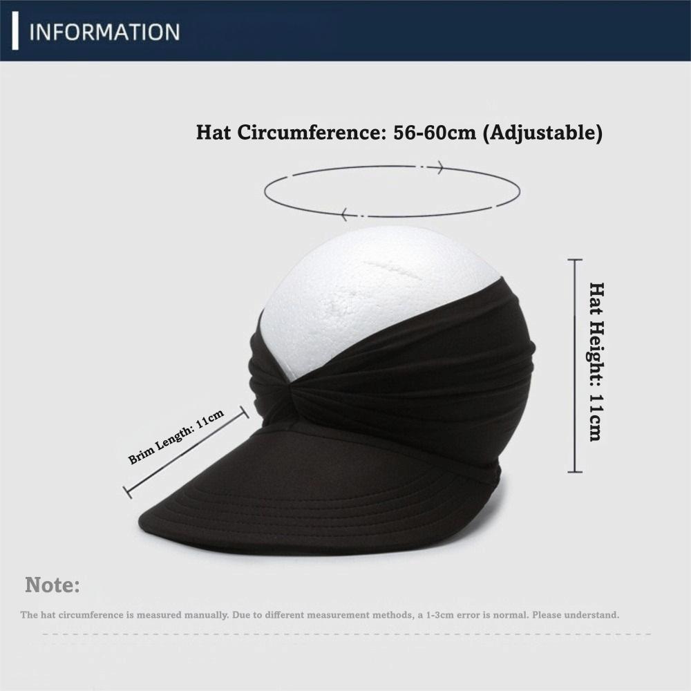 Flexible Sun-Protection Cap Wide Brim Sunscreen Hat Solid Color Outdoor Sports Hat  Outdoor Sport