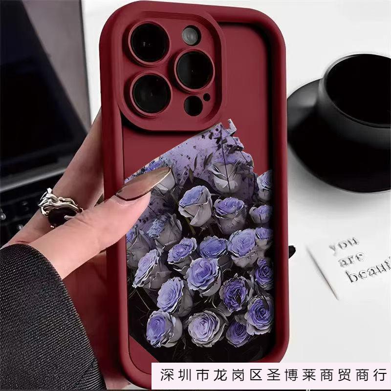 Art Dark Night Rose for Iphone16pro Mobile Phone Case Apple 15 Anti-drop 14/13promax New 12