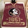 Florida State Seminoles Print Flannel Blanket High Quality Warm Comfortable Cover for All Seasons Perfect for Gifts Home Decor