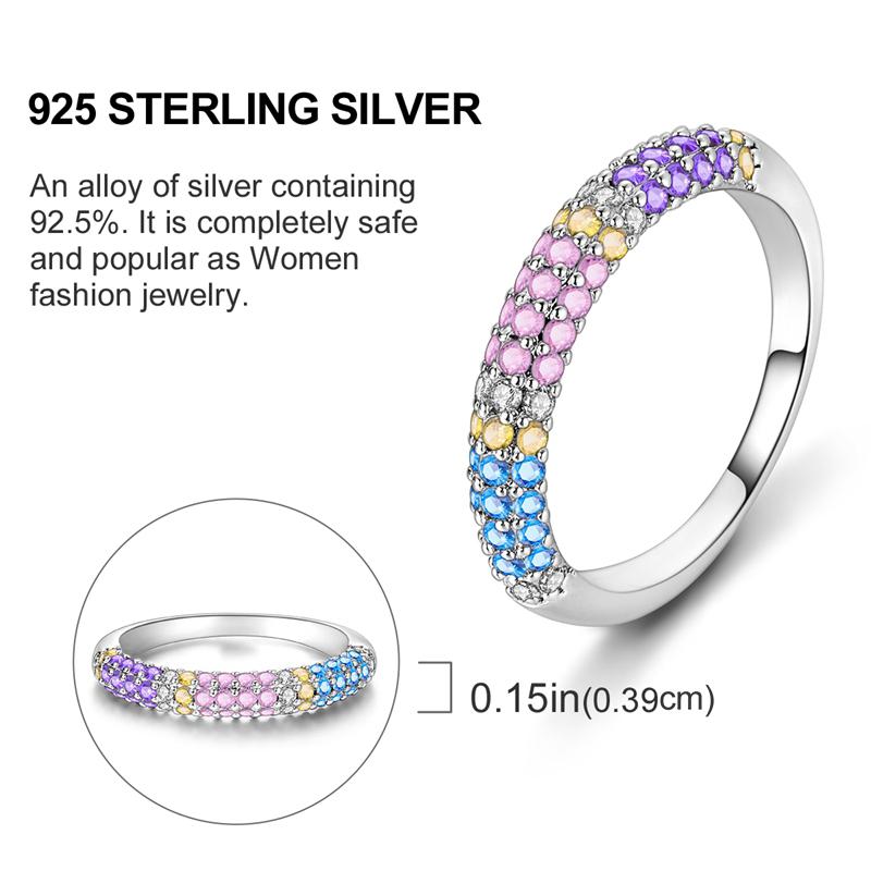 New 925 Silver Rings Zircon Sparkling CZ Rings Rings For Women Original Wedding Fine Jewelry Accessories Gifts