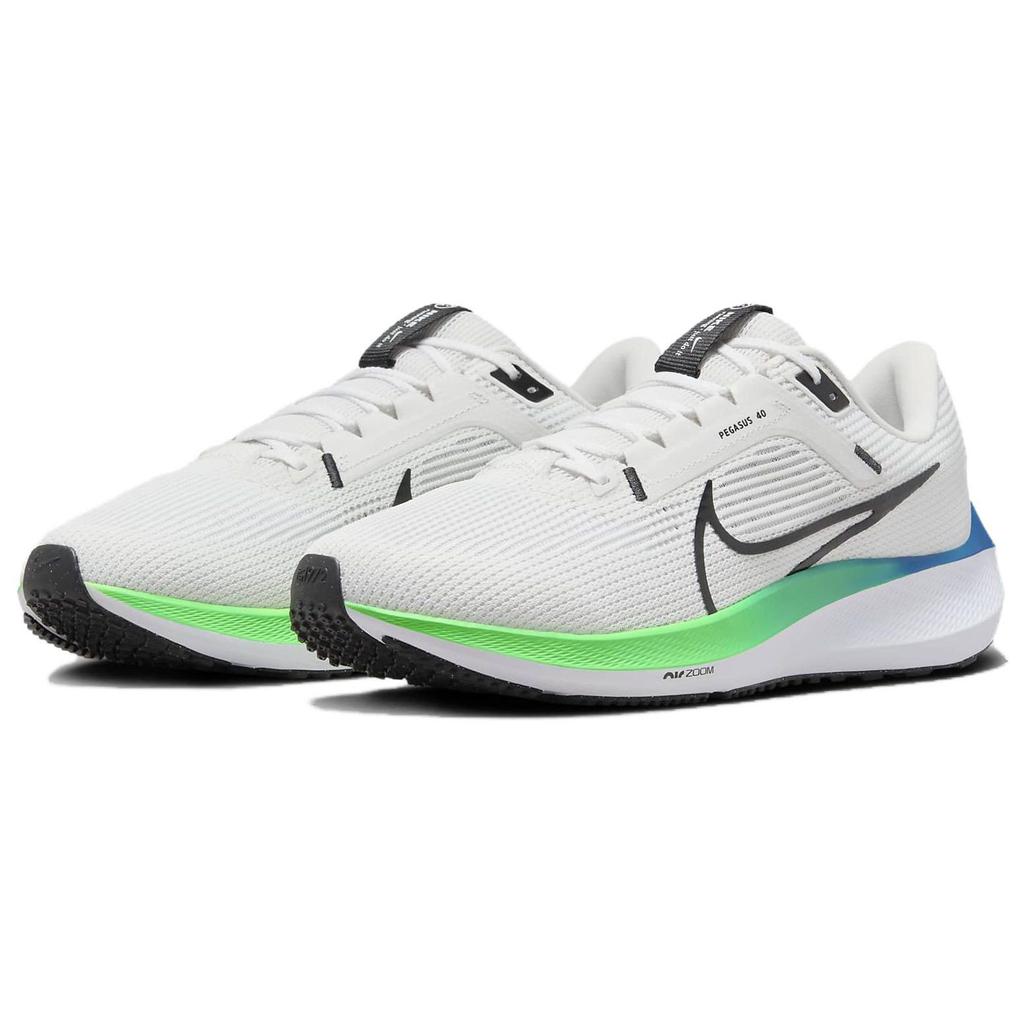 Nike Air Zoom Pegasus 40 Platinum Tint Groen Streep Heren Sneakers Wit Zwart DV3853-006