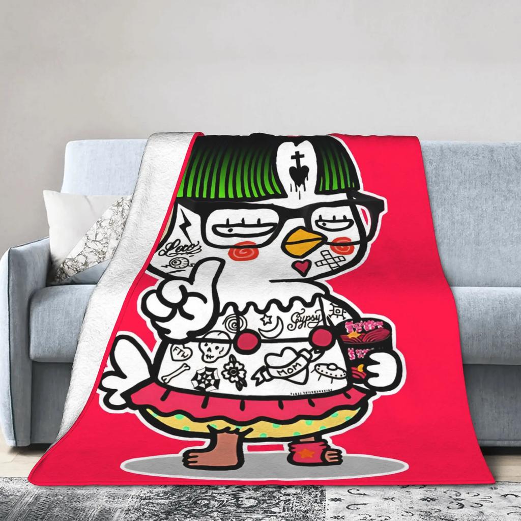Buldak Hot Chicken Flavor Ramen Plush Flannel Throw Blanket for Kids and Adults Soft Warm Custom Quality Bedspread for Outdoor I