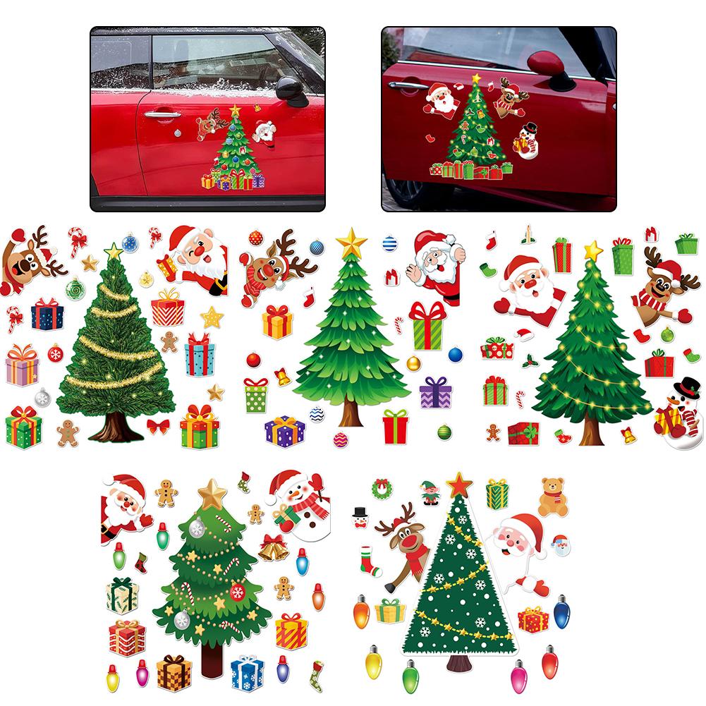 1 Set Of Christmas Metal Fridge Magnet Stickers For Kitchen Decor, Fridge Magnets, Christmas Tree Decorations