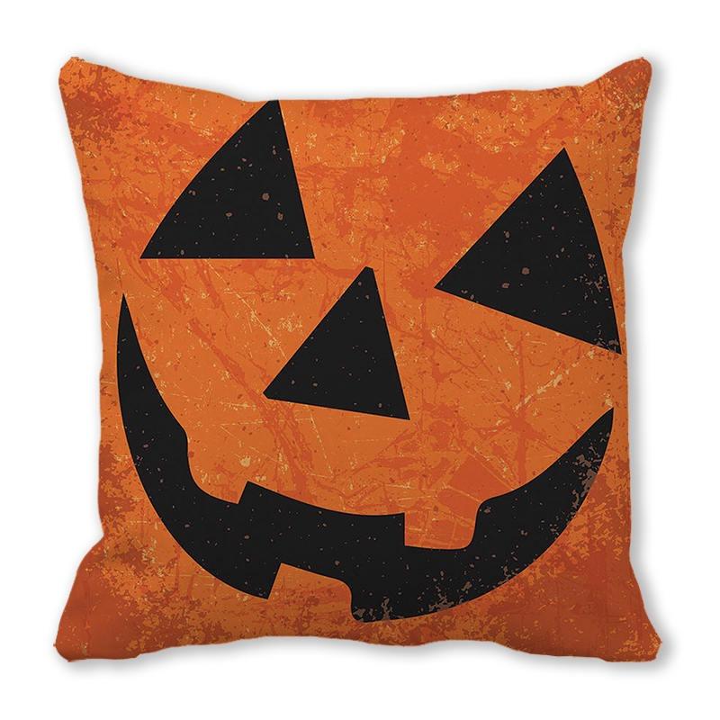 Kissenbezug für Halloween-Dekoration, schwarze Katze, Kürbislaternen-Muster, geeignet für Wohnzimmer, Sofa, Zimmerdekoration, Geschenk