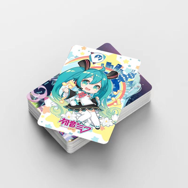 92 Peças/Conjunto Anime Hatsune Miku Cartão Lomo Kawaii Pocard Impressão HD Desenho Animado Jogo de Cartas Po Coleção Fãs Brinquedo Presente de Aniversário para Crianças