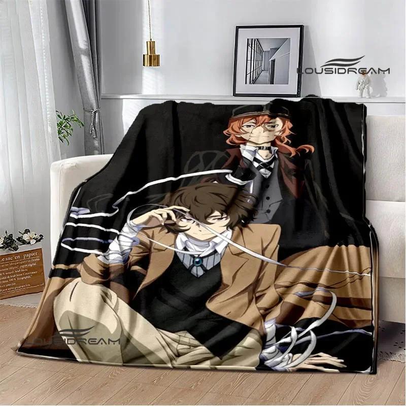 Cartoon Bungou Stray Dogs bedruckte Decken Picknickdecke Warme Flanelldecken Hausbettbezüge Decken für Betten Geburtstagsgeschenk