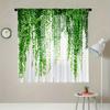2pcs Greenery Vine Pattern Sheer Curtains Rod Pocket Window Drapes Window Treatments For Bedroom Living Room Home Decoration