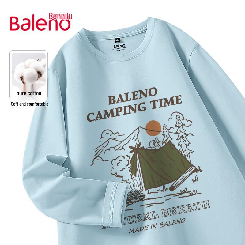 Baleno Men's Heavyweight Cotton Long Sleeve T-Shirt