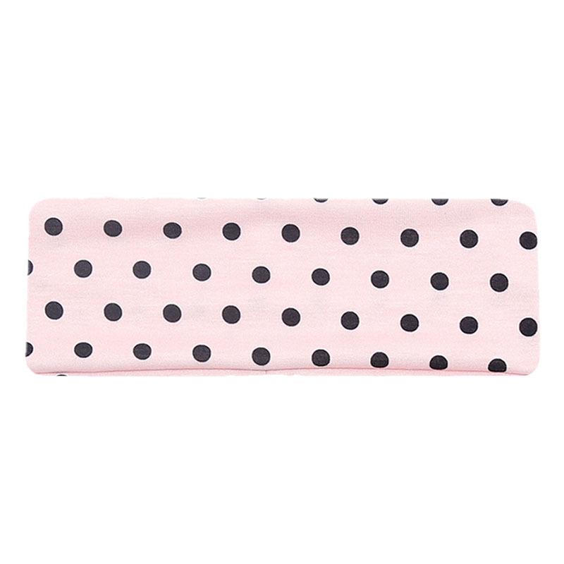 7cm Wide Polka Dot Elastic Sports Headband - Non-Slip, Sweat-Absorbing for Yoga & Fitness