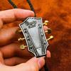 Cowboy Necktie Guitar Pendant Bolo Tie for Music Lover Shirt Sweater Decors