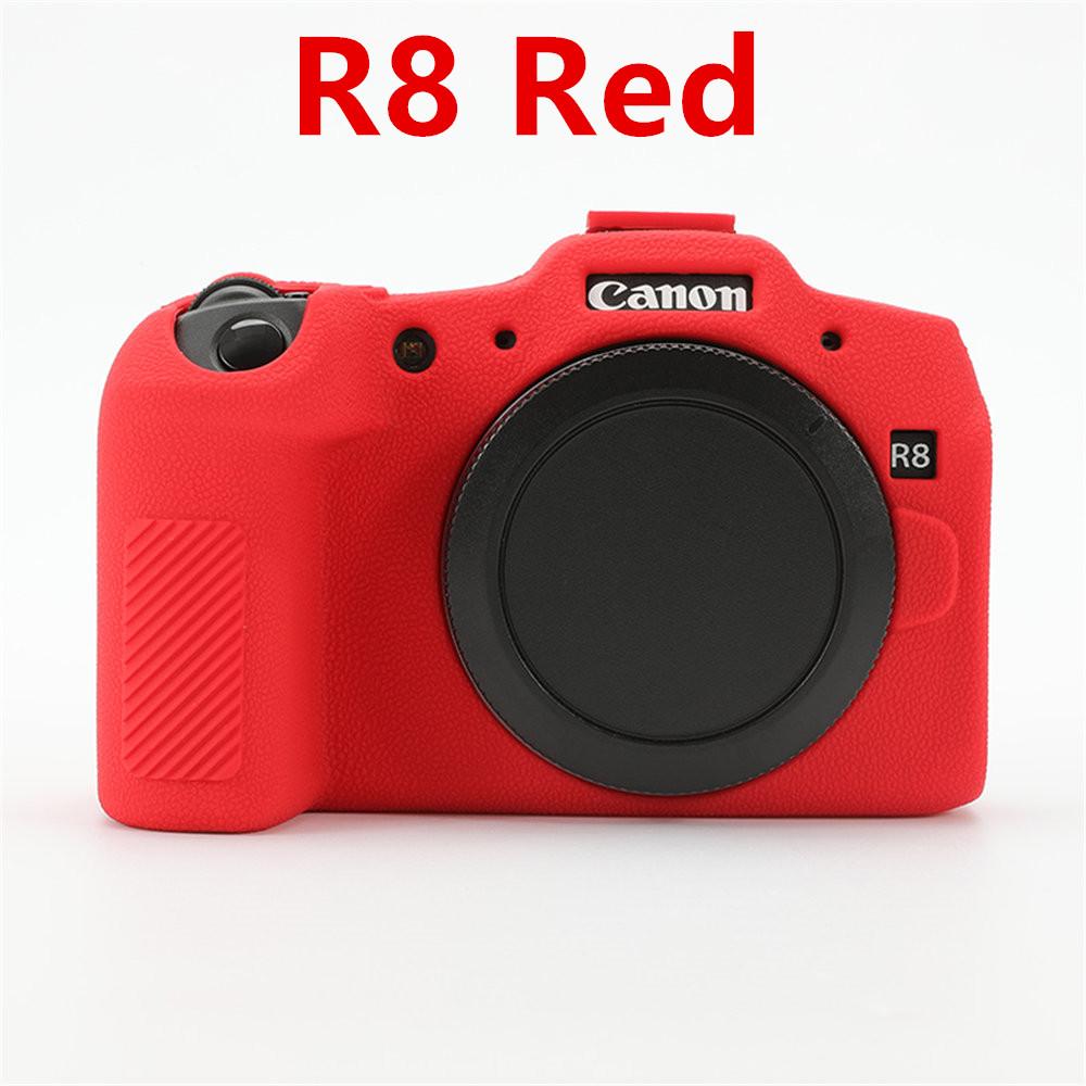 Litchi Pattern Soft Silicone Camera Body Case For Canon EOS 5D3 5D4 R50 R6 R6II R8 Rubber Cover Skin