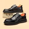 Handmade Pure Leather Casual Men's Leather Shoes Genuine Leather Men's Casual British Style Round Head Leather Shoes Soft Sole Men's Shoes Forma