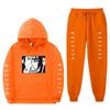 Mens Anime Hooded Sweatshirt Set With Fleece Lining Naruto Uchiha Itachi Inspired Casual Winter Outfit