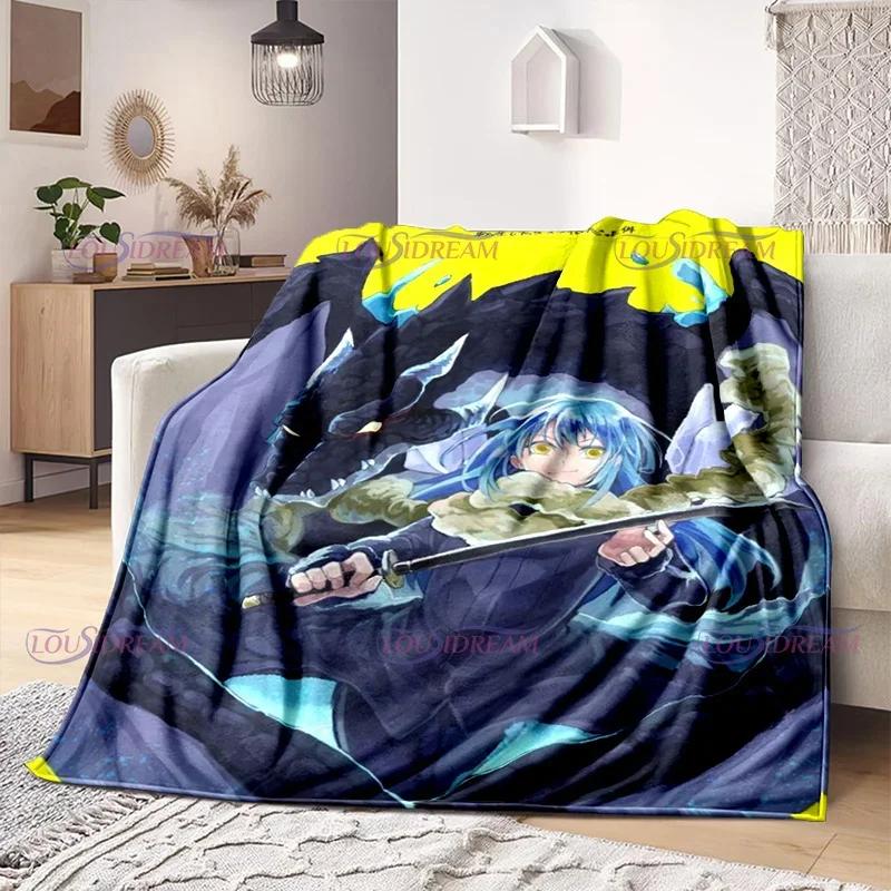 That Time I Got Reincarnated As A Slime Blankets Anime Cartoon Rimuru Tempest Blankets Home Flannel Blanket Sofa Throw Blanket