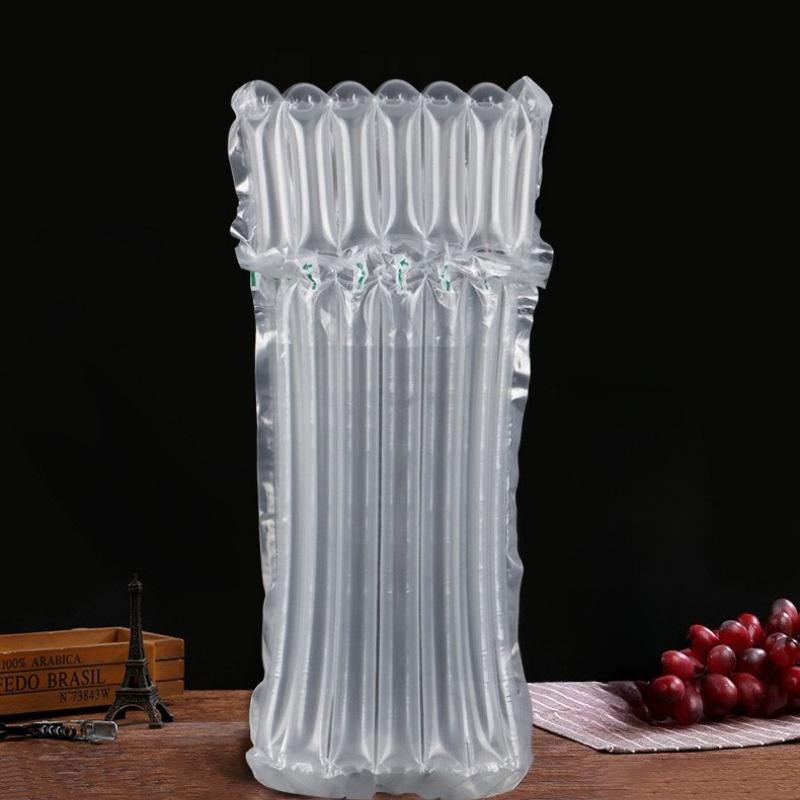 7-pillar Red Wine Packaging Air Column Bag Inflatable Air Column Express Shockproof and Anti Drop Cushioning Bubble Bag Fragile Cylindrical Liquid