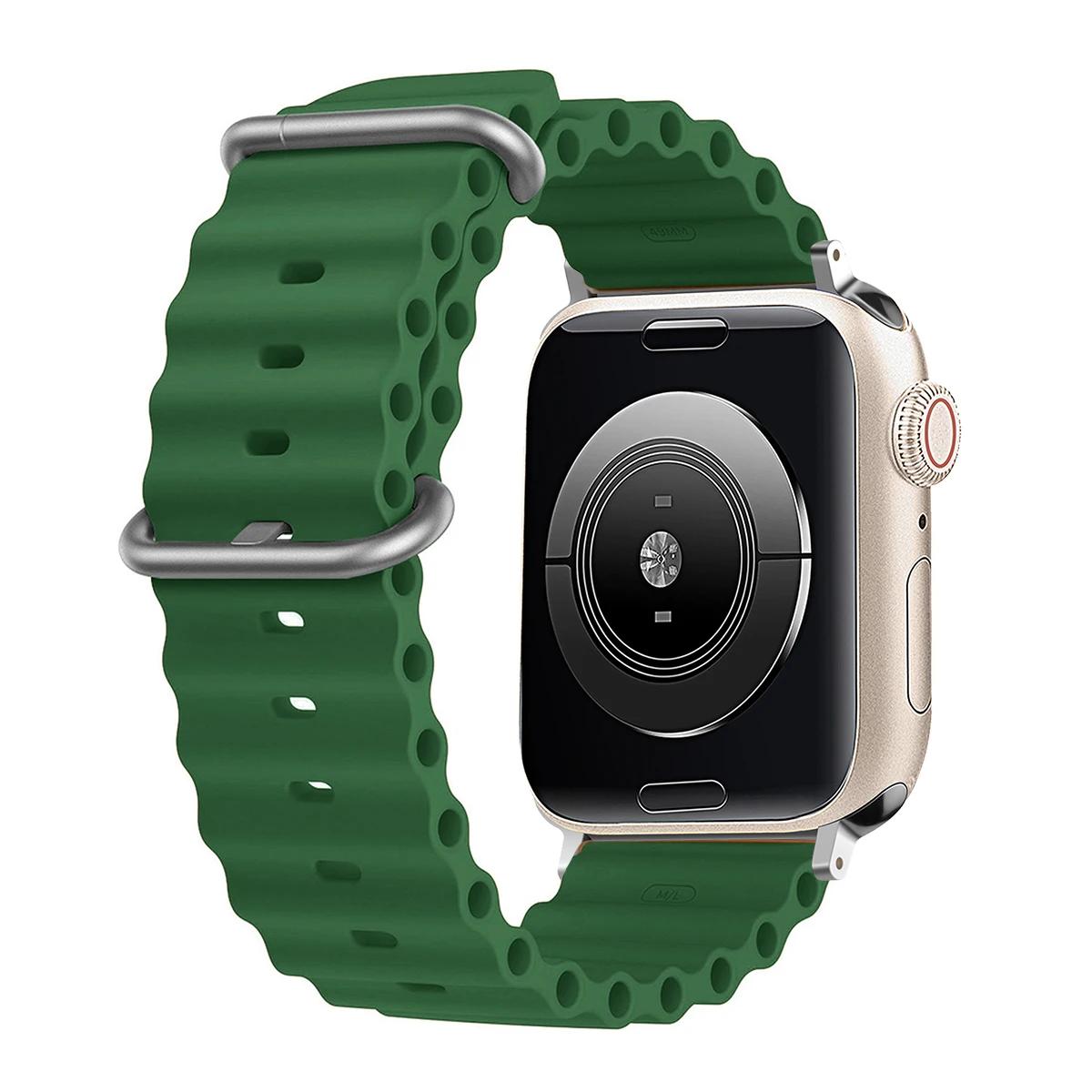 

Силиконовый ремешок Океан для Apple Watch Band Ultra3/2 49мм Correas iWatch Серия11 10 9 8 7 SE 6 46 40 44мм 41 45 42мм 38мм Ремешки 42mm 44mm 45mm 49mm