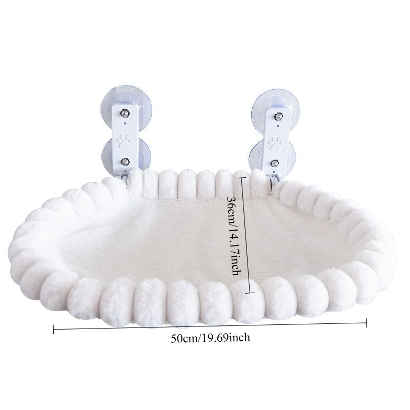 Fur Cat Hammock Foldable Hanging Cats Bed for Balcony Warm Strong Suction Cup Sum Rooms Cat Bed Window